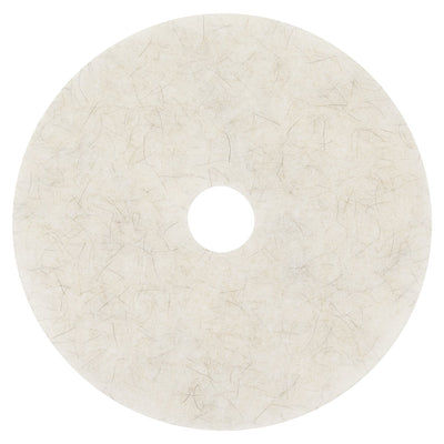 3M Ultra High-Speed Natural Blend Floor Burnishing Pads 3300, 20" Diameter, White, 5/Carton