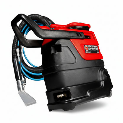 Heated Carpet Extractor - Powerful 200 Degree Spot and Upholstery Cleaner, Clear Head Hand Tool, 15 Foot Hose, Easy Dirt and Spot Removal for Vehicles
