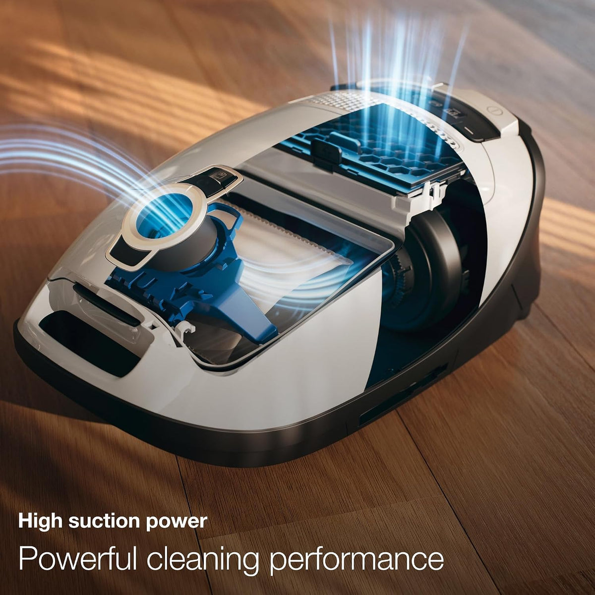 Upright Vacuum and Miele Canister Vacuum Bundle - 12.2Lb Upright with 800W Motor and Portable Canister with 6 Suction Settings