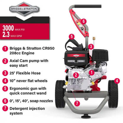 3000 PSI Gas Pressure Washer