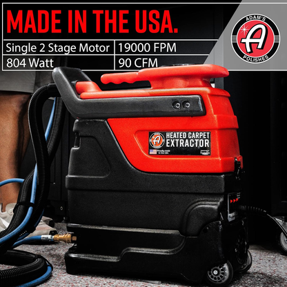 Heated Carpet Extractor - Powerful 200 Degree Spot and Upholstery Cleaner, Clear Head Hand Tool, 15 Foot Hose, Easy Dirt and Spot Removal for Vehicles