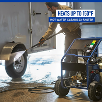 Hot Water Pressure Washer Built for Heavy-Duty Cleaning, 3600 PSI, 2.6 GPM, Propane Burner System