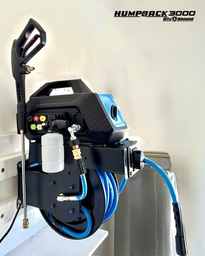 BluShield HumpBack 3000 PSI Pressure Washer | 50 ft Hose Reel