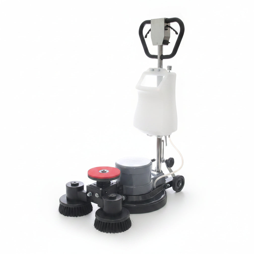 Industrial Floor Polisher Machine with (1 Tank + 2 Brushes + 1 Pad Holder) ,1.5 HP