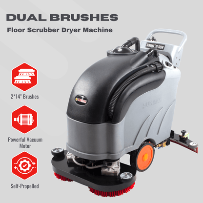 SUNMAX RT50DW 28" Self-Propelled Floor Scrubber | Commercial