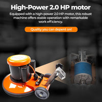 17" Commercial Floor Buffer Scrubber Polisher Machine, 2.0 HP, 175 RPM, 3.4-Gal Tank, Multi-Function Floor Machine for Scrubbing, Stripping, Polishing & Waxing