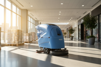 Auto Floor Scrubber Built for Heavy-Duty Operations, 20 Inch Cleaning Path, Traction Drive, 4.5 Hour Runtime