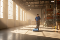 Floor Scrubber Built for Commercial Cleaning, 13.75 Inch Path, Dual Lithium Battery, 350 RPM Brush Motor