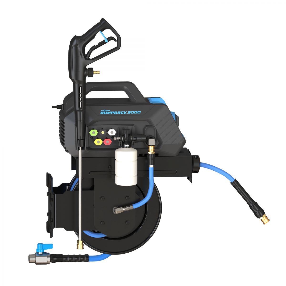 BluShield HumpBack 3000 PSI Pressure Washer | 50 ft Hose Reel