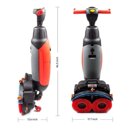 SUNMAX SM430 17" Walk-Behind Floor Scrubber | Lithium Battery