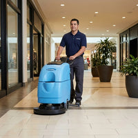 641244 Auto Floor Scrubber 20 In. Cleaning Path, Traction Drive, Two 115 Amp Batteries - Blue — Lifestyle