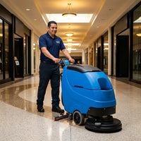 Auto Floor Scrubber Built for Heavy-Duty Operations, 20 Inch Cleaning Path, Traction Drive, 4.5 Hour Runtime — Lifestyle